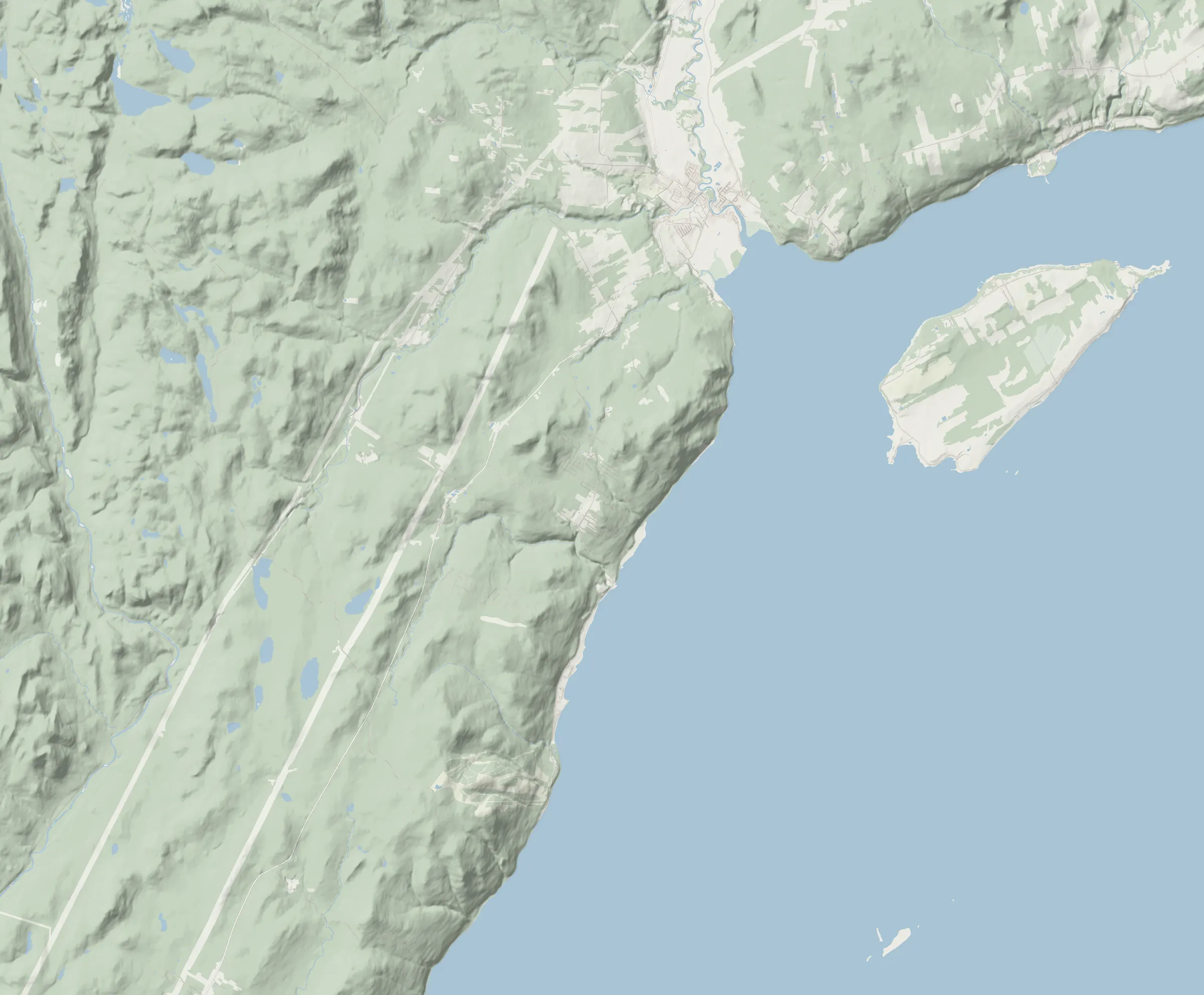 Carte en relief de Charlevoix